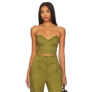 Lita by Ciara NWT Strapless Corset‎ in Avocado Size Large MSRP $248